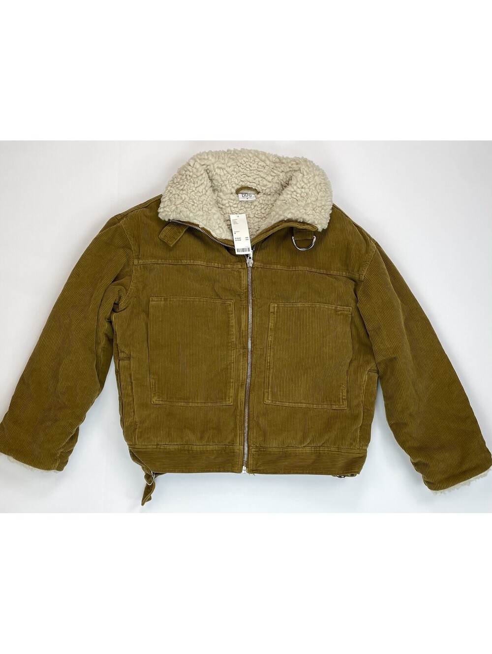 NWT BDG Urban Outfitters Corduroy Sherpa Aviator Jacket M Bomber Utility Coat